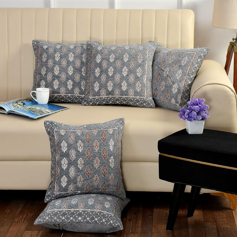 DECOMIZER Jacquard Geomteric Cushion Covers 