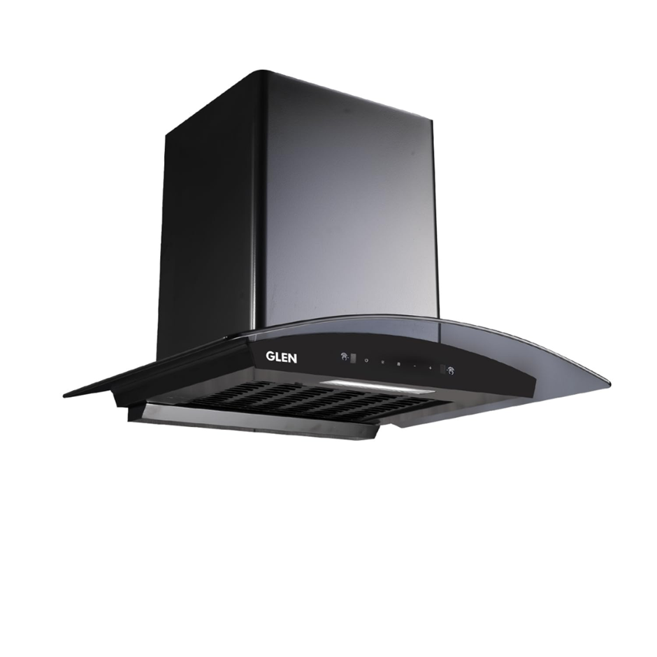 Glen Kitchen Chimney for home Filter less Thermal Auto clean | Curved Glass Chimney 